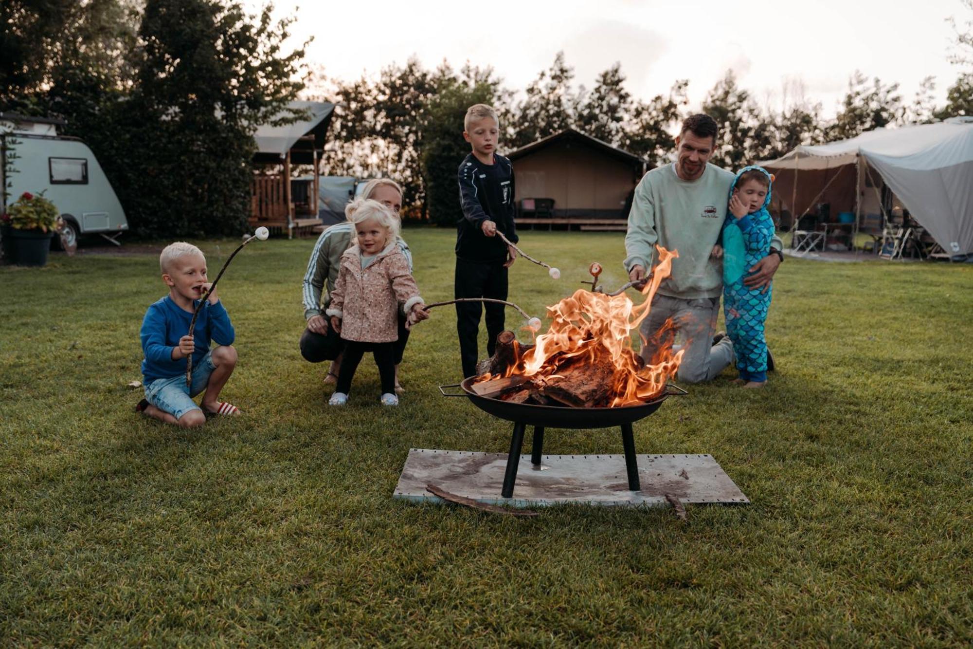 Camping De Tulpenweide Lege Kampeerplaats, Lege Plaats Op Het Gras Zonder Bed Breezand Kültér fotó
